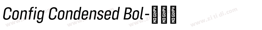 Config Condensed Bol字体转换
